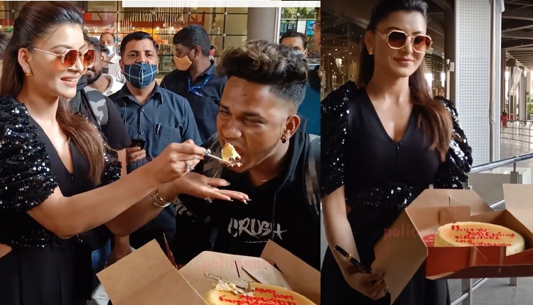 Urvashi Rautela Creates  Havoc At The Mumbai Airports As She Gets Mobbed By The Fans At The Airport; Celebrates her Birthday With Shutterbugs By Feeding Them Cake- Check Out The Video Now