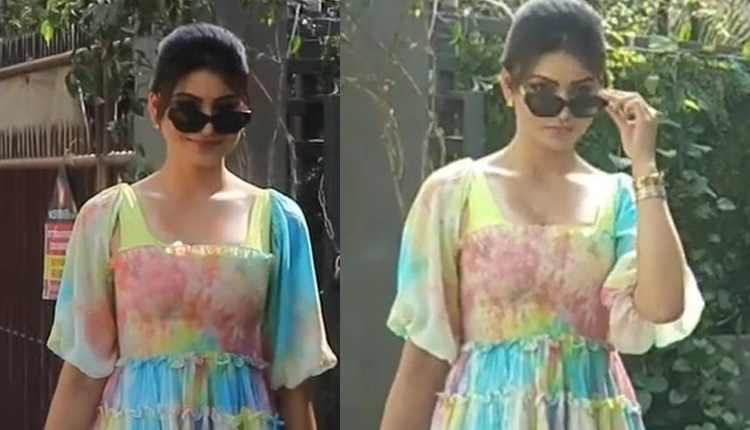 Urvashi Rautela Gets Spotted At Juhu In The Tie-Dye Mini Cinderella Dress As She Flaunts Her Sexy Toned Physique-Check The Video Now
