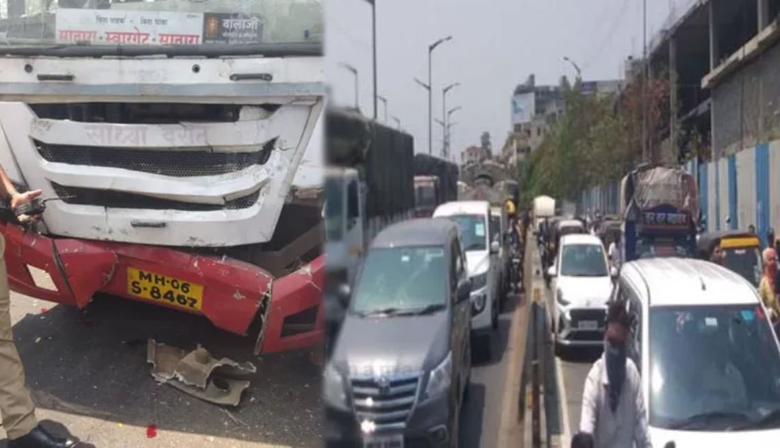 msrtc-bus-rams-into-7-8-vehicles-on-shankar-maharaj-flyover-in-pune-after-brake-failure