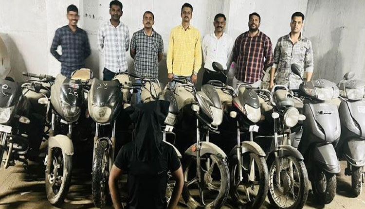 Pune Crime | Notorious vehicle thief arrested by crime branch, 9 two-wheelers seized
