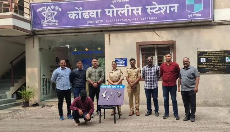 Pune Crime News | Kondhwa Police arrest man for carrying firearms; 4 live cartridges and 2 pistols recovered