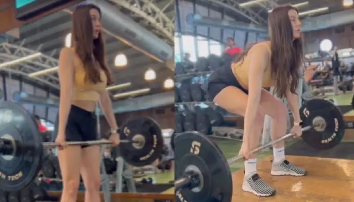 Giorgia Andriani | Fitness Enthusiast Giorgia Andriani shares a video of her flexing in the gym-Watch now!