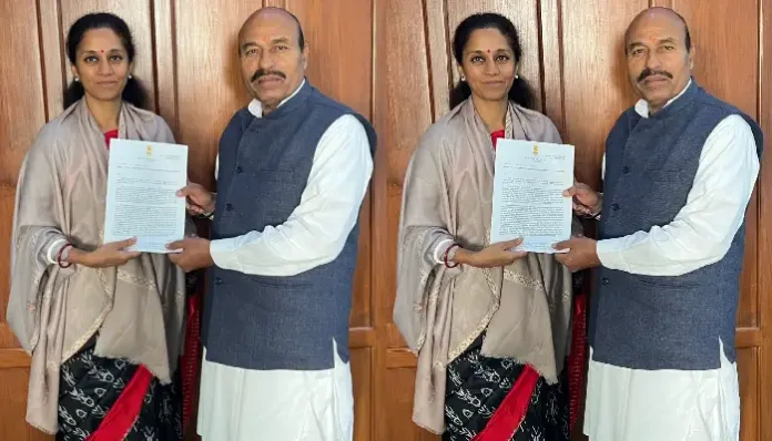 Baramati NCP MP Supriya Sule | Sanction of funds for beneficiaries of Vayoshri Yojana and ADIP scheme: Baramati MP Supriya Sule meets Union Minister Virendra Kumar