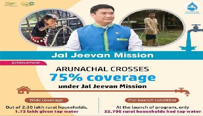 Jal Jeevan Mission (JJM) | PM lauds Arunachal govt for crossing 75 pc coverage under JJM