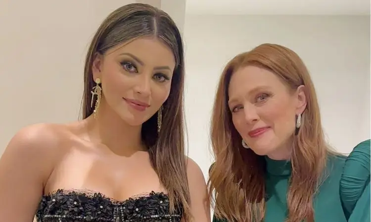 Cannes Film Festival 2023 | Urvashi Rautela Poses With May December Actor Julianne Moore At Cannes 2023, says, "“What an unforgettable night in Cannes"