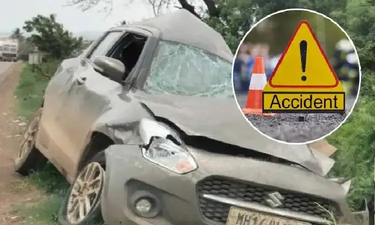 Pune Accident News | Two youths killed as speeding car rams into container on Chakan-Shikrapur Road