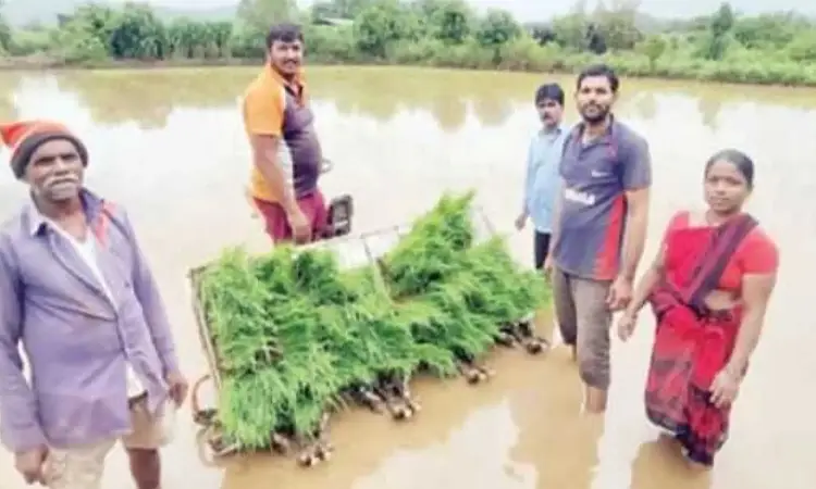 Pune News | Modernizing Rice Cultivation; Farmers Embrace Mechanization in Maval Taluka
