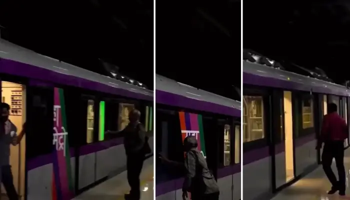Pune Metro | These things happen only in Pune! Two commuters stop metro train by waving their hand