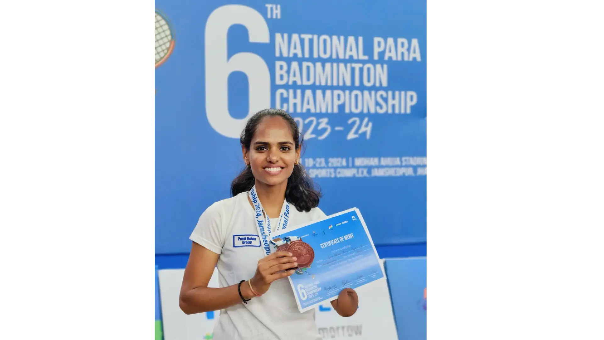 Para-badminton player Arati Patil