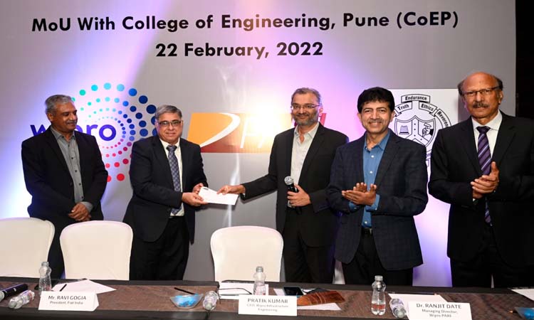 Wipro | wipro-pari-signs-an-mou-with-the-college-of-engineering-pune-to-establish-a-centre-for-advanced-manufacturing-automation-technologies News in Hindi