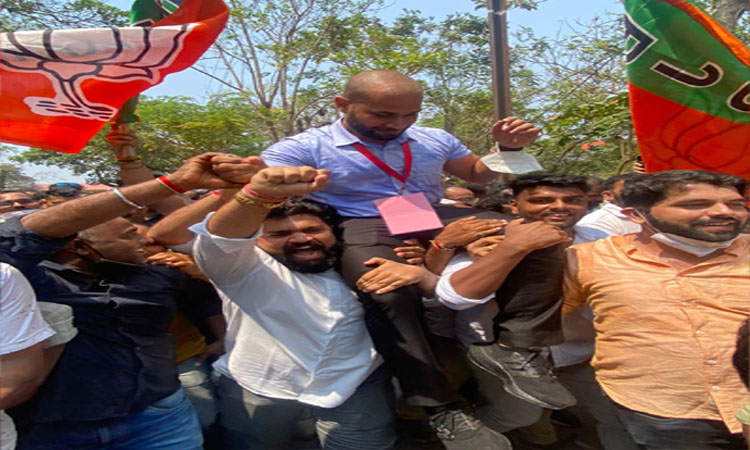Pune | MLA Mahesh Landge beats Goa; BJP's Joshua D'Souza's victory News in Hindi