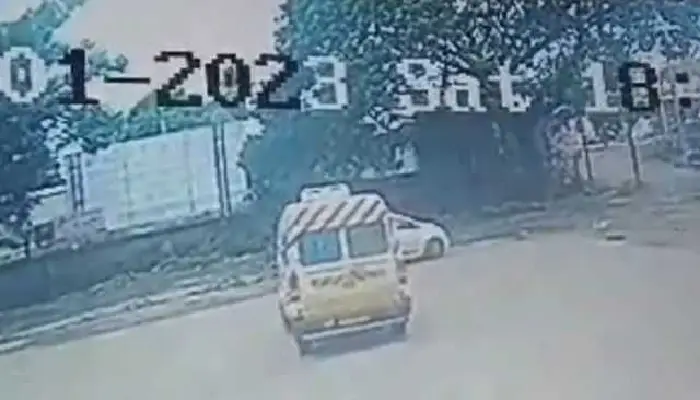 Pune Accident News | junnar ambulance crushes person to death in runs over body twice shocking cctv footage
