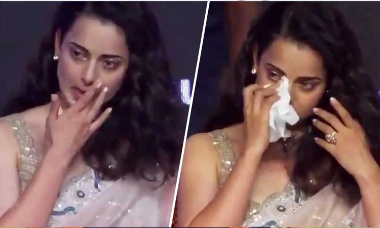 thalaivi trailer launch kangana ranaut breaks down cried on stage