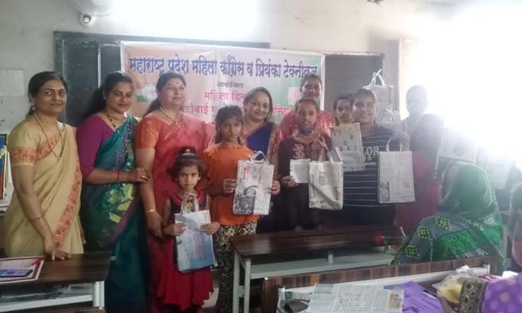 Making paper bags provides employment Nisha Patil