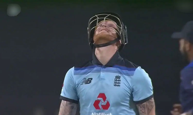 india vs england second odi ben stokes says sorry to late father after slipping from a ton