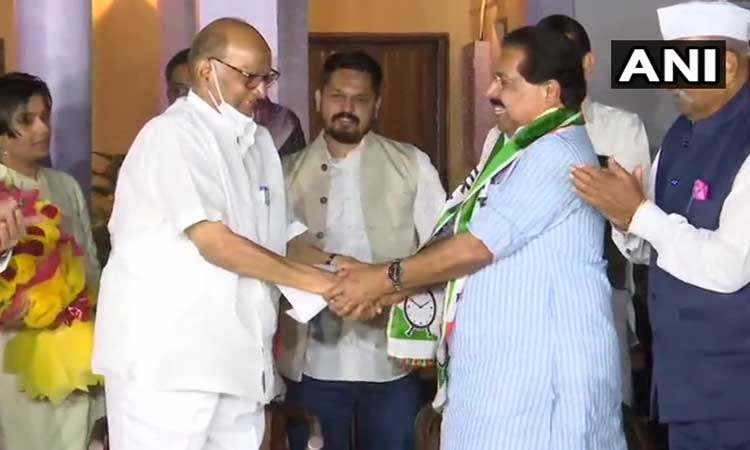 Former Congress leader PC Chacko joins Nationalist Congress Party, in the presence of party chief Sharad Pawar