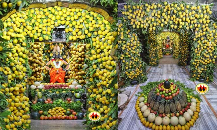 Attractive 'decoration' of mango in Vitthal Rukmini temple on the occasion of Akshay Tritiya!