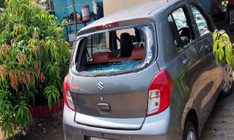 shiv sena ncp clash over wreckage of posco company vandalism of vehicles