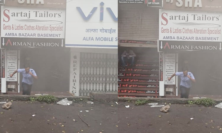 Pune Fire | Fire in the basement of the building in front of the Wonderland building on MG Road in the camp area of Pune