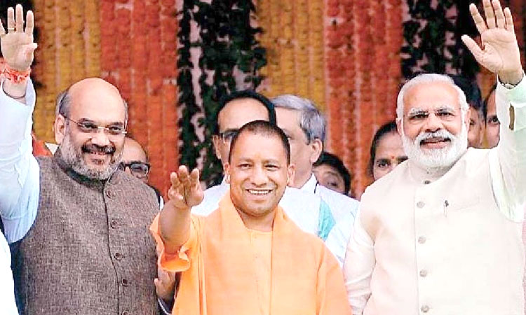 objectionable picture of pm modi cm yogi and amit shah viral police in search of accused