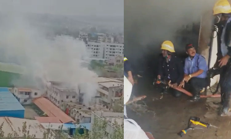 Pune Fire News | Terrible fire at a company in Pune, atmosphere of fear due to 'explosion'; Firefighters arrive at 8 bomb scene (video)