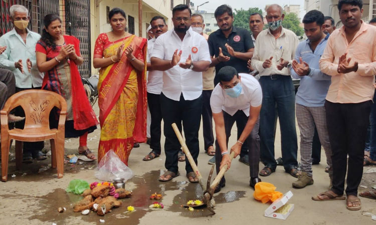 Pune News | Ward no. 26 Inauguration of development works in Kalepadal area from the development fund of corporator Bhangire