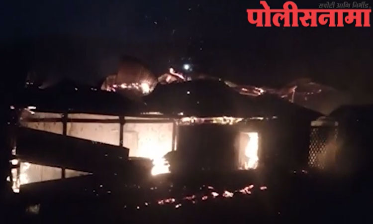 Satara Crime | near about ten houses set on fire in chaphal due to quarrel between husband and wife in satara district
