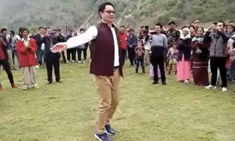 PM Modi | pm modi praises kiren rijiju in a tweet on his viral dance video