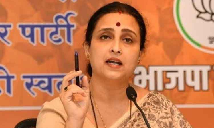 Chitra Wagh stone throwing in sabha allegations by chitra wagh in kolhapur by election