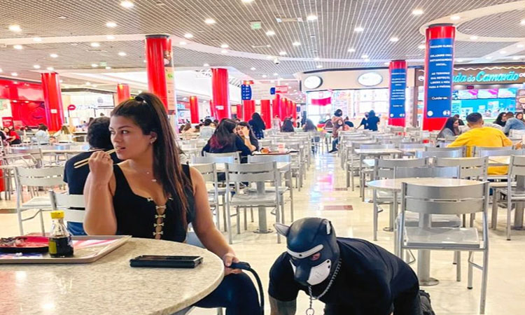 Viral News | woman walks husband like dog on leash through railway station in brazil