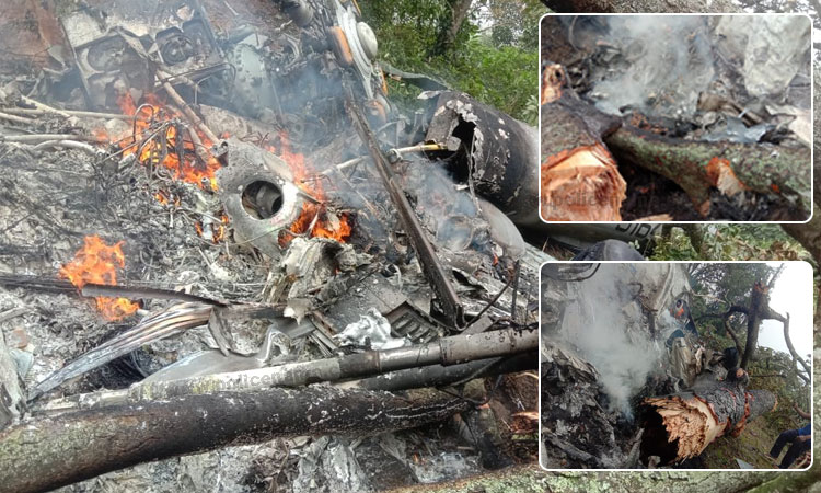 Army Helicopter Crash | army-helicopter-crash-An IAF Mi-17V5 helicopter, with CDS Gen Bipin Rawat on board, met with an accident today near Coonoor, Tamil Nadu. An Inquiry has been ordered to ascertain the cause of the accident