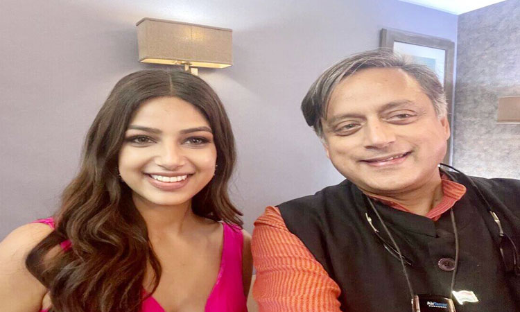 Miss Universe Harnaaz Sandhu | your skills are unmatched sir when shashi tharoor posted a photo with miss universe harnaz netizens trolled him