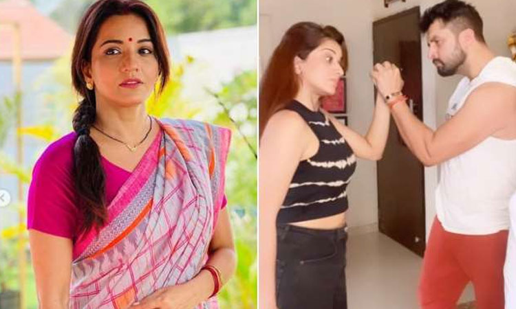 Monalisa Viral Video | bhojpuri actress monalisa publicly slapped her husband vikrant singh fans were shocked after seeing this viral video