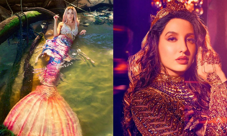 Nora Fatehi | nora fatehi become jalpari lying underwater bold look viral