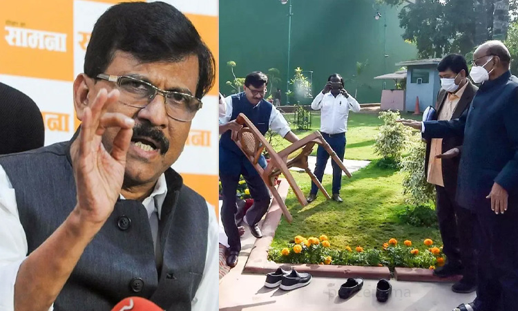 Sanjay Raut | sanjay raut slams bjp over he carries a chair for ncp president sharad pawar