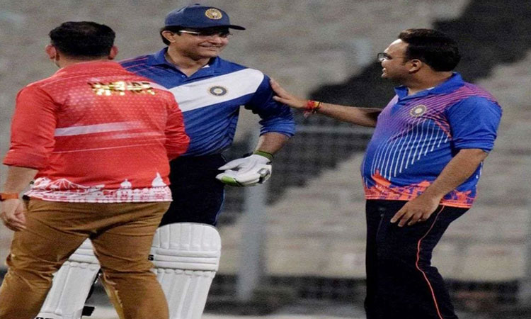 Sourav Ganguly | bcci agm festival match jay shah picks 3 wickets sourav ganguly teamfalls short by 1 run
