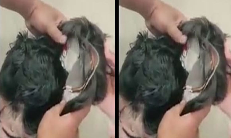 Viral Video | video goes viral of ugaad to cheating in exam wig on head earphones hidden in ear