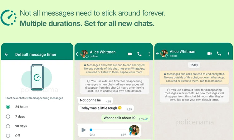 WhatsApp Disappearing Messages | how to enable or disable whatsapp disappearing messages details