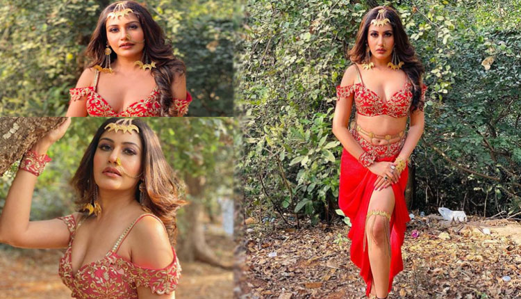 Naagin 6 : Surbhi Chandna | naagin 6 surbhi chandna shares glamorous photos in red outfit see adhinaagin avtaar
