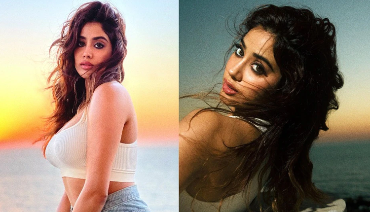 Janhavi Kapoor Latest Hot Look | janhvi kapoor wear bralette with jeans and gives killer looks see pictures