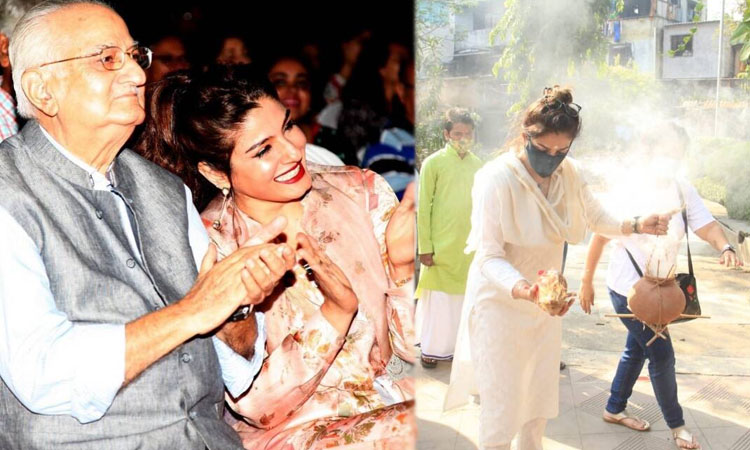 Raveena Tandon daughter performed her sons duties raveena tandon performed her fathers funeral