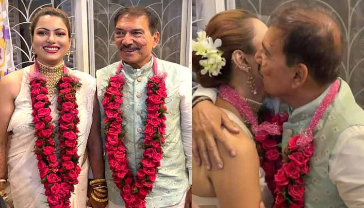 Arun Lal Second Marriage arun lal second marriage with bulbul saha at the age of 66 photos goes viral arun lal second marriage