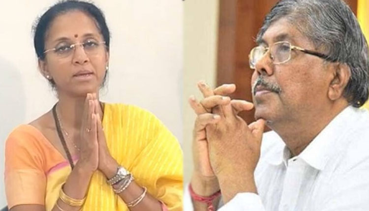 NCP MP Supriya Sule NCP MP supriya sule first comment as maharashtra bjp chief chandrakant patil apologises for go home and cook remark