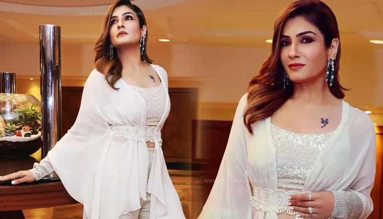 Raveena Tandon Gorgeous Look | raveena tandon looks gorgeous in white outfit check out her latest pics