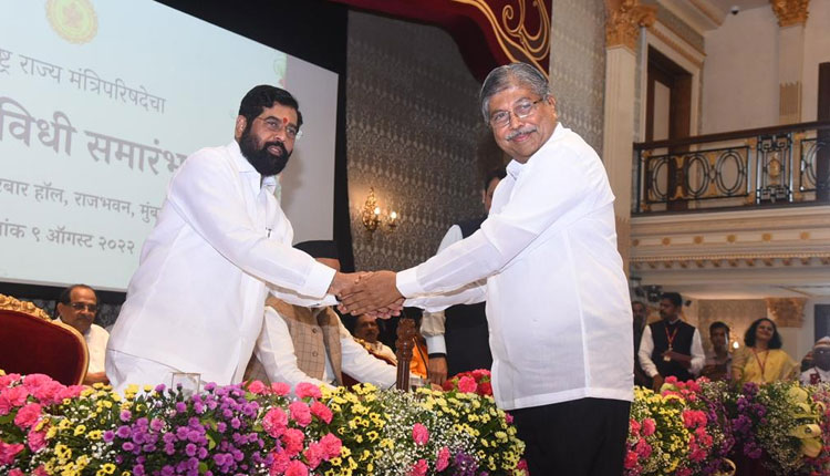Maharashtra Cabinet Expansion | BJP leader chandrakant patil took oath as minister from pune