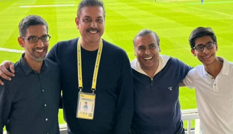 Lords mukesh ambani and sundar pichai spotted at lords spark rumours of big investment