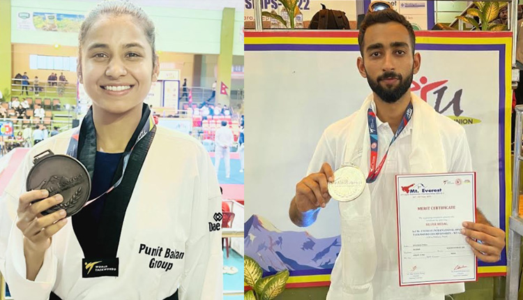 Punit Balan Group | Shivansh of Puneet Balan Group bagged silver and Sonia bagged bronze; 3rd Mount Everest Cup Open Taekwondo Tournament