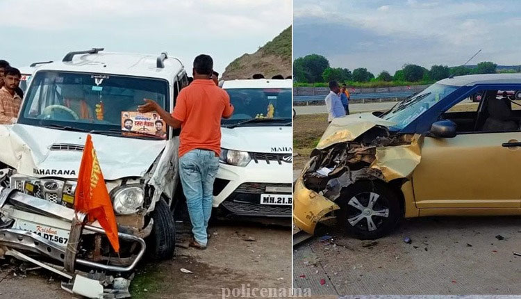 Dasara Melava 2022 | shivsena rebel leader arjun khotkar vehicles accident while going for the dussehra rally of chief minister eknath shinde group