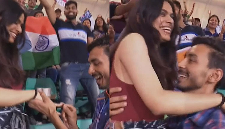 IND vs NED | t20 world cup 2022 india fan proposes to his girlfriend ind vs ned t20 wc match video goes viral watch