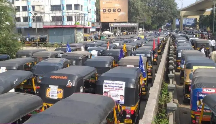 Pune Crime | A case has been registered against 2500 rickshaw pullers who are protesting